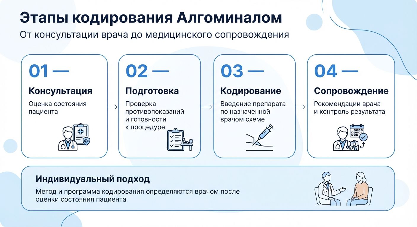 Кодирование препаратом «Алгоминал» в Альметьевске инфографика